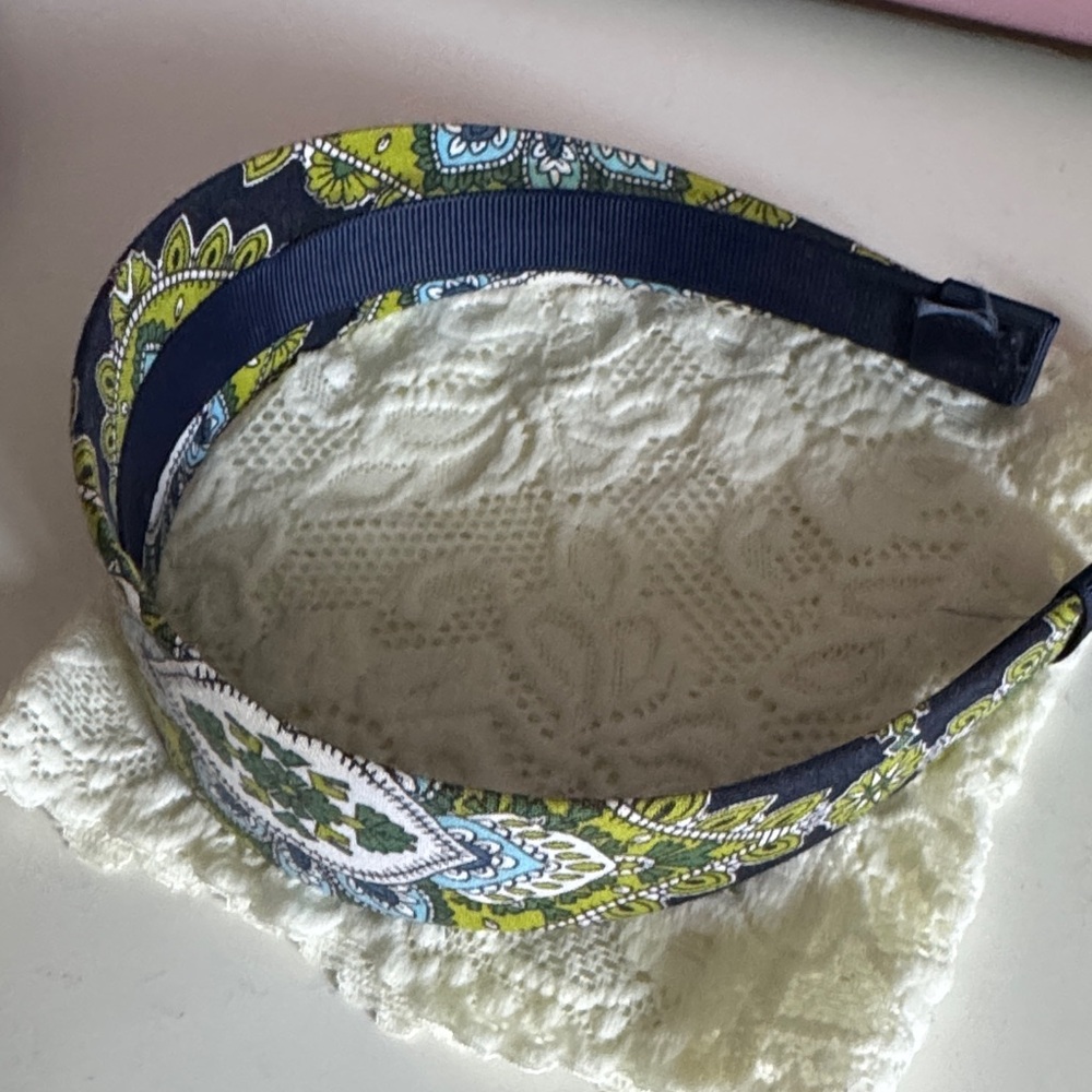 Vera Bradley Green and Blue Floral Headband - Picture 2 of 2
